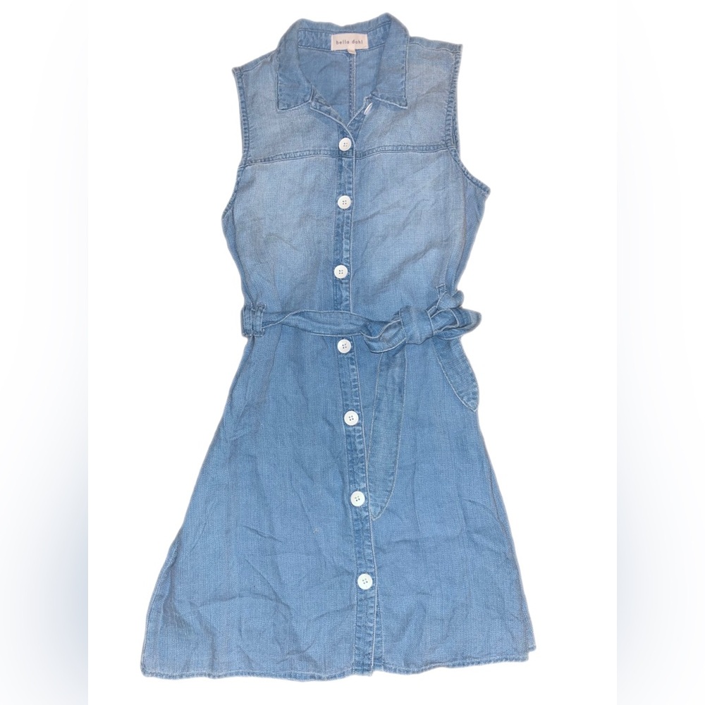 REVOLVE X Bella Dahl Denim belted Button dress size Medium